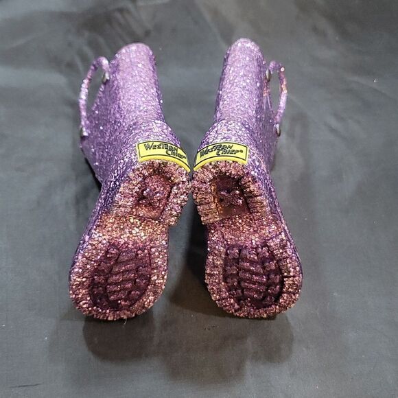 BRAND NEW CHIEF KIDS GIRL'S GLITTER PVC BOOT (Toddler/Little Kid) - Picture 11 of 16